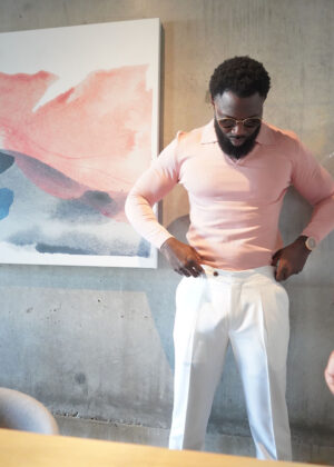 Rose Johnny Collar Polo