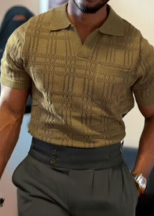 Green Patterned Polo